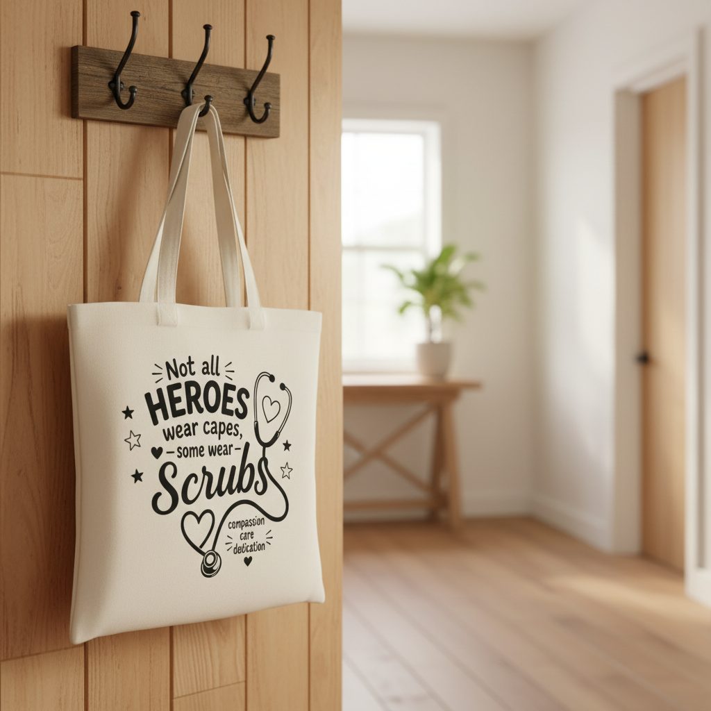 Not all Heroes Wear Capes Some Wear Scrubs Tote Bag
