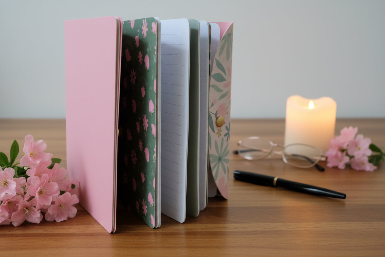 3pk A5 Notebook Set with Cover