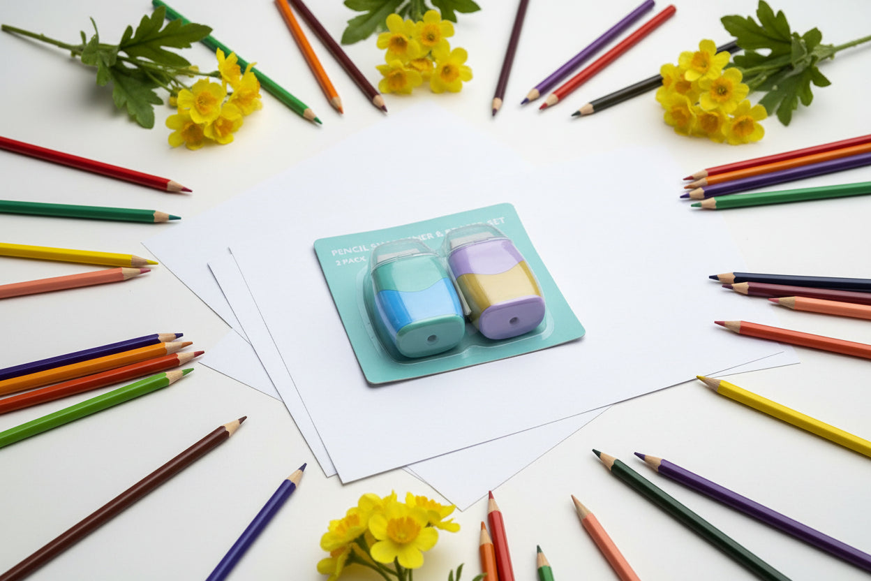 Pencil Sharpener & Eraser Set (2 pack)