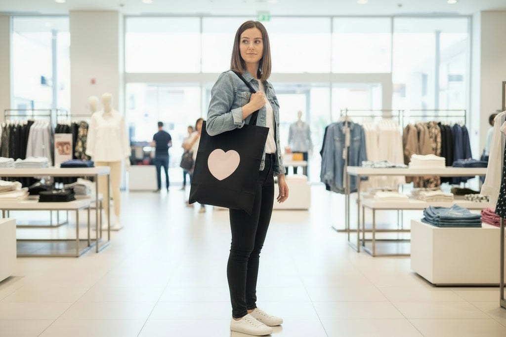 Pink Heart Tote Bag