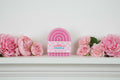 Juicy Raspberry Scented 200g Pillar Candle - Pink