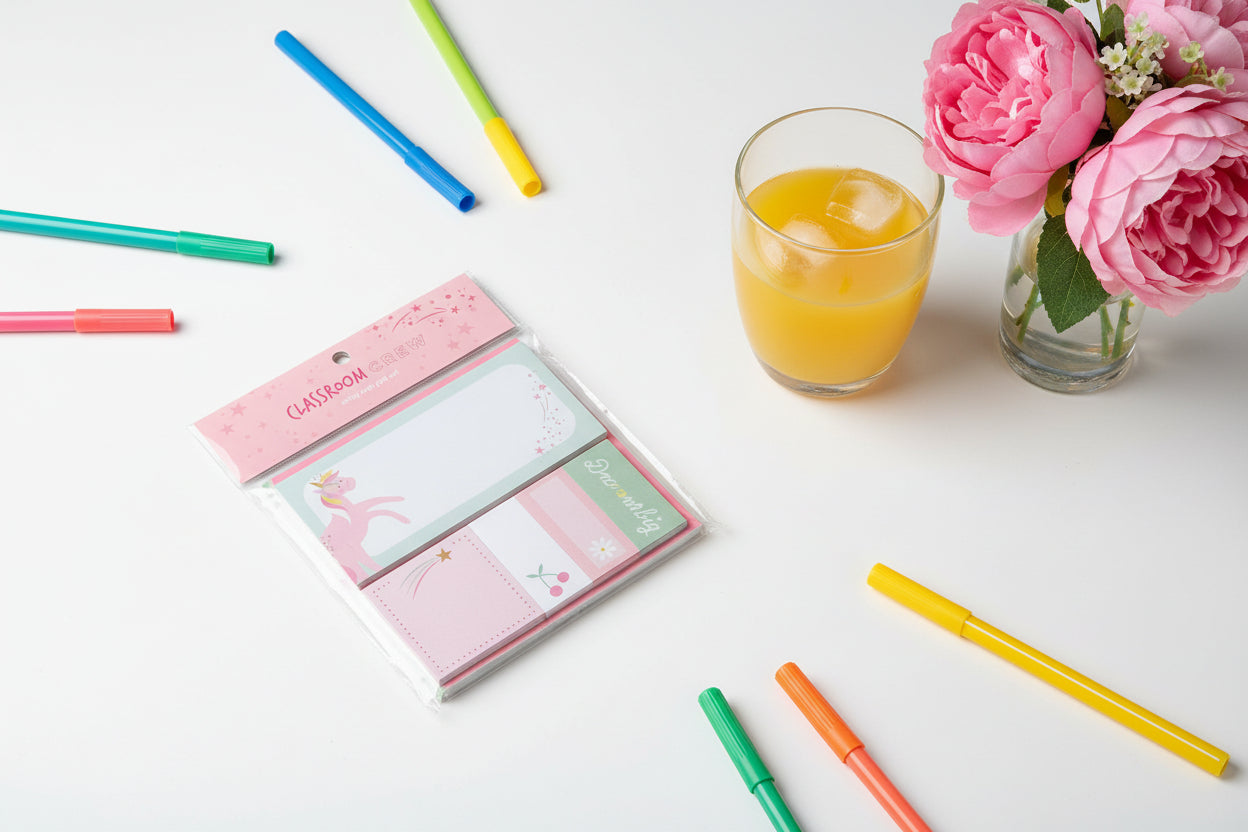 Classroom Crew Sticky Note Pad Set