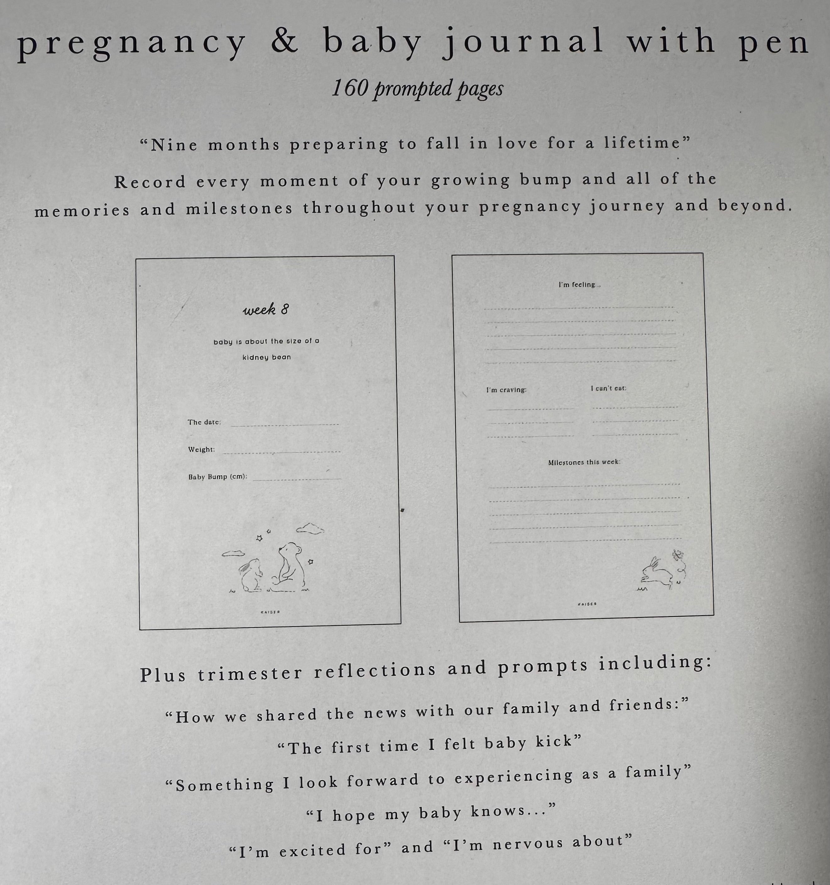 Pregnancy & Baby Journal with Pen (The Adventure Begins)