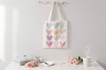 Canvas Heart Printed Tote Bag