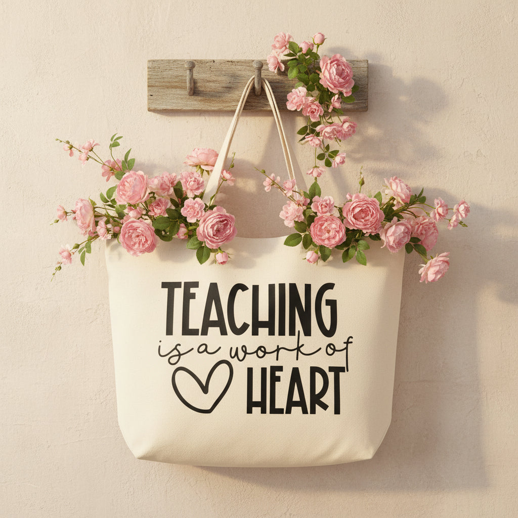 Teaching is a Work of Heart Tote Bag