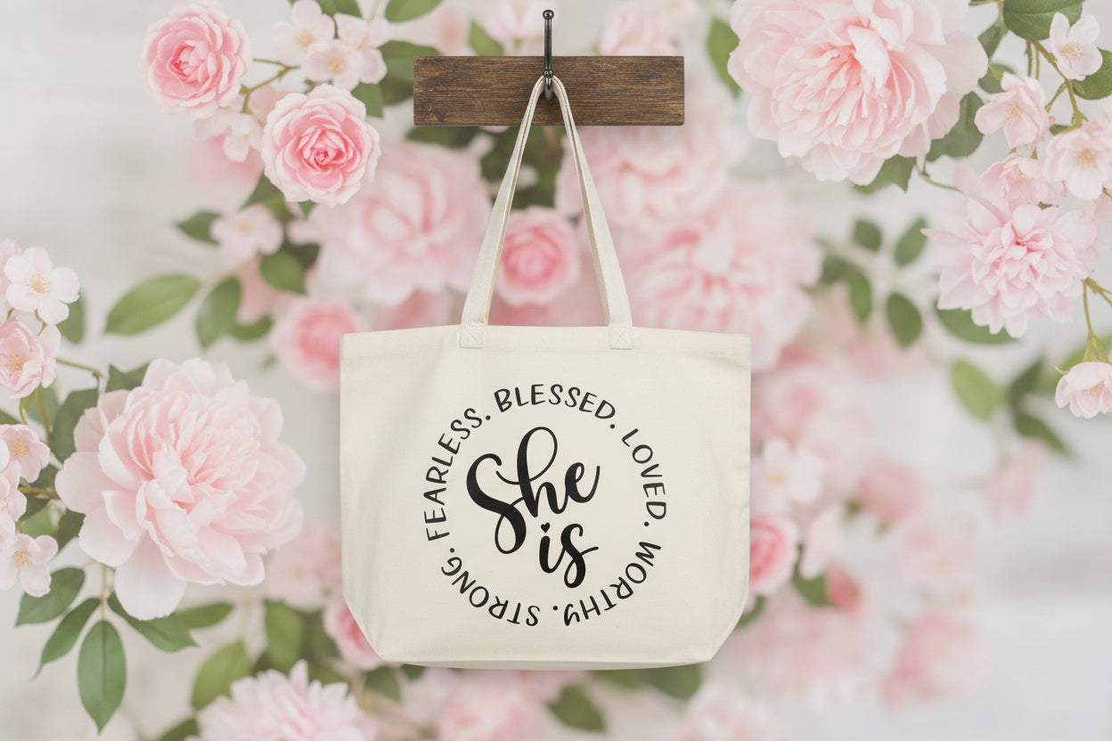 She Is Tote Bag