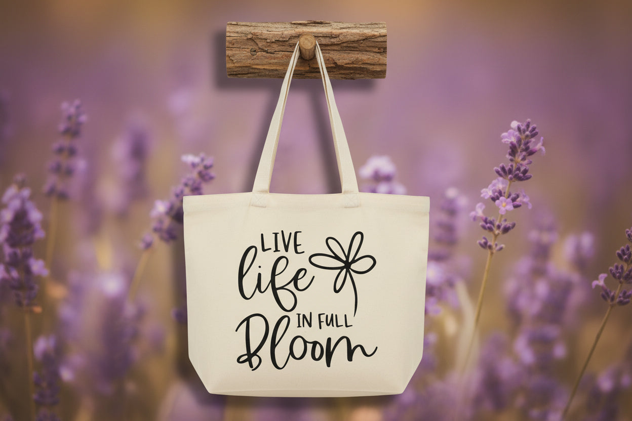 Live Life in Full Bloom Tote Bag