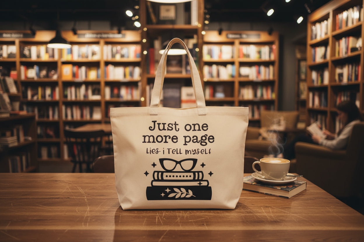 Just One More Page Tote Bag
