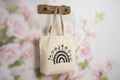 Floral Rainbow Tote Bag