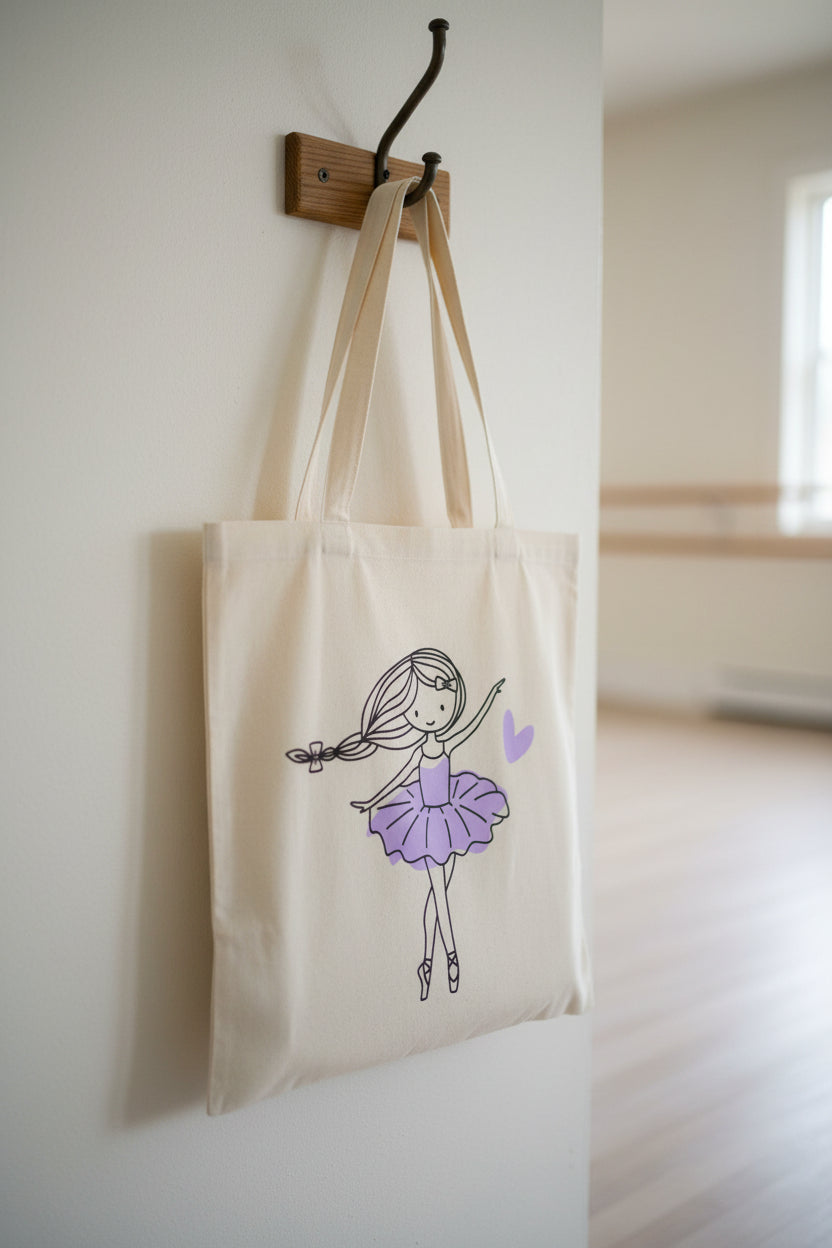 Ballerina Girl Tote Bag