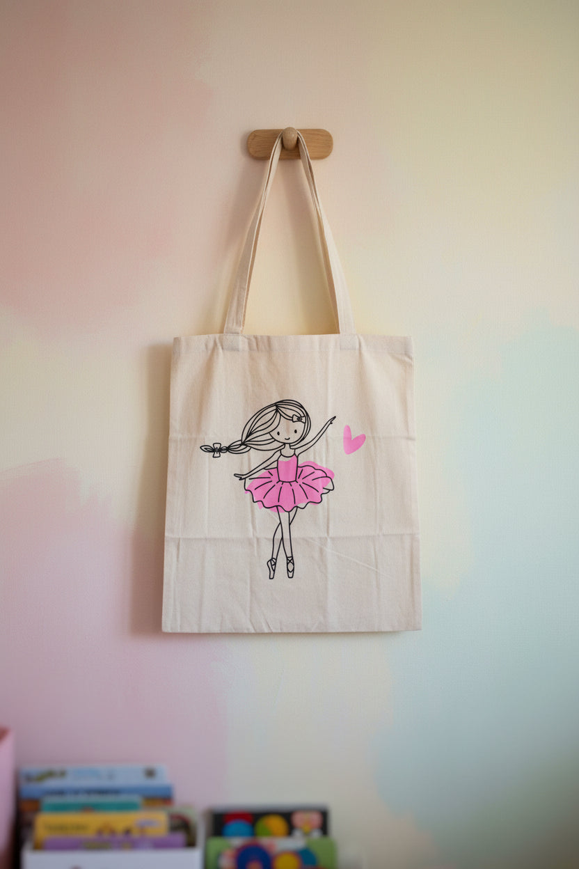 Ballerina Girl Tote Bag