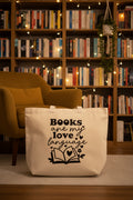 Books are my Love Language Tote Bag
