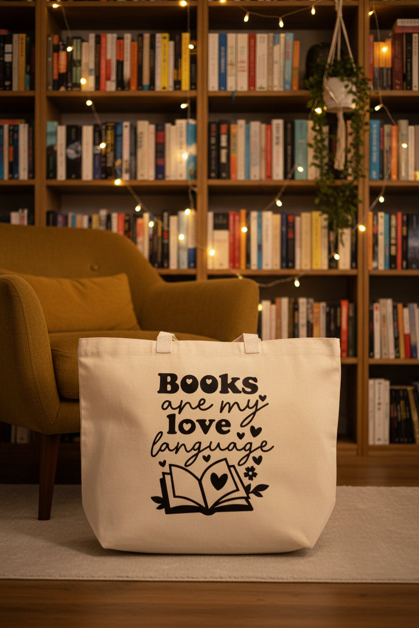 Books are my Love Language Tote Bag