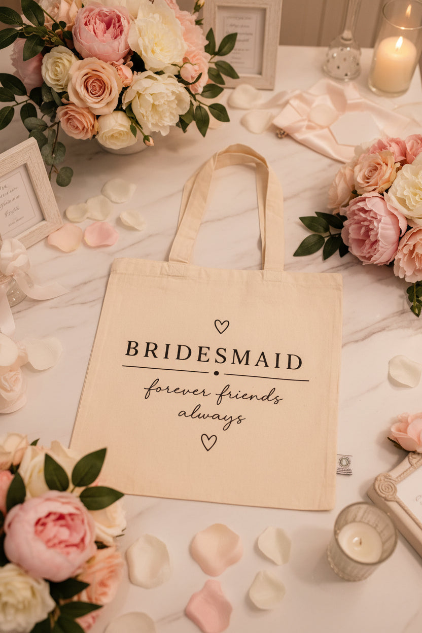 Bridesmaid Tote - Forever, friends, always