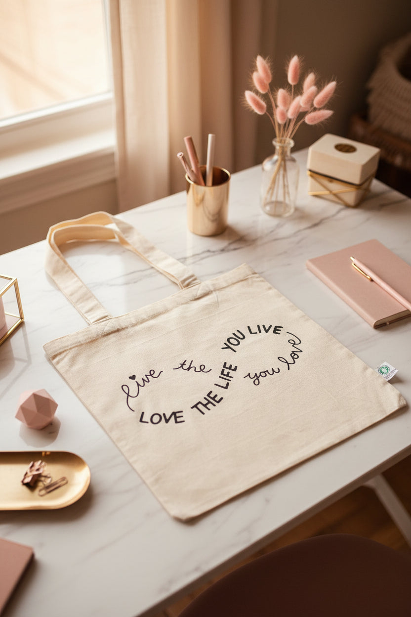 Live the Life you Love Tote Bag