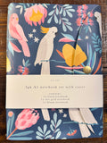 3 pk A5 Notebook set with Cover (Indigo Floral)