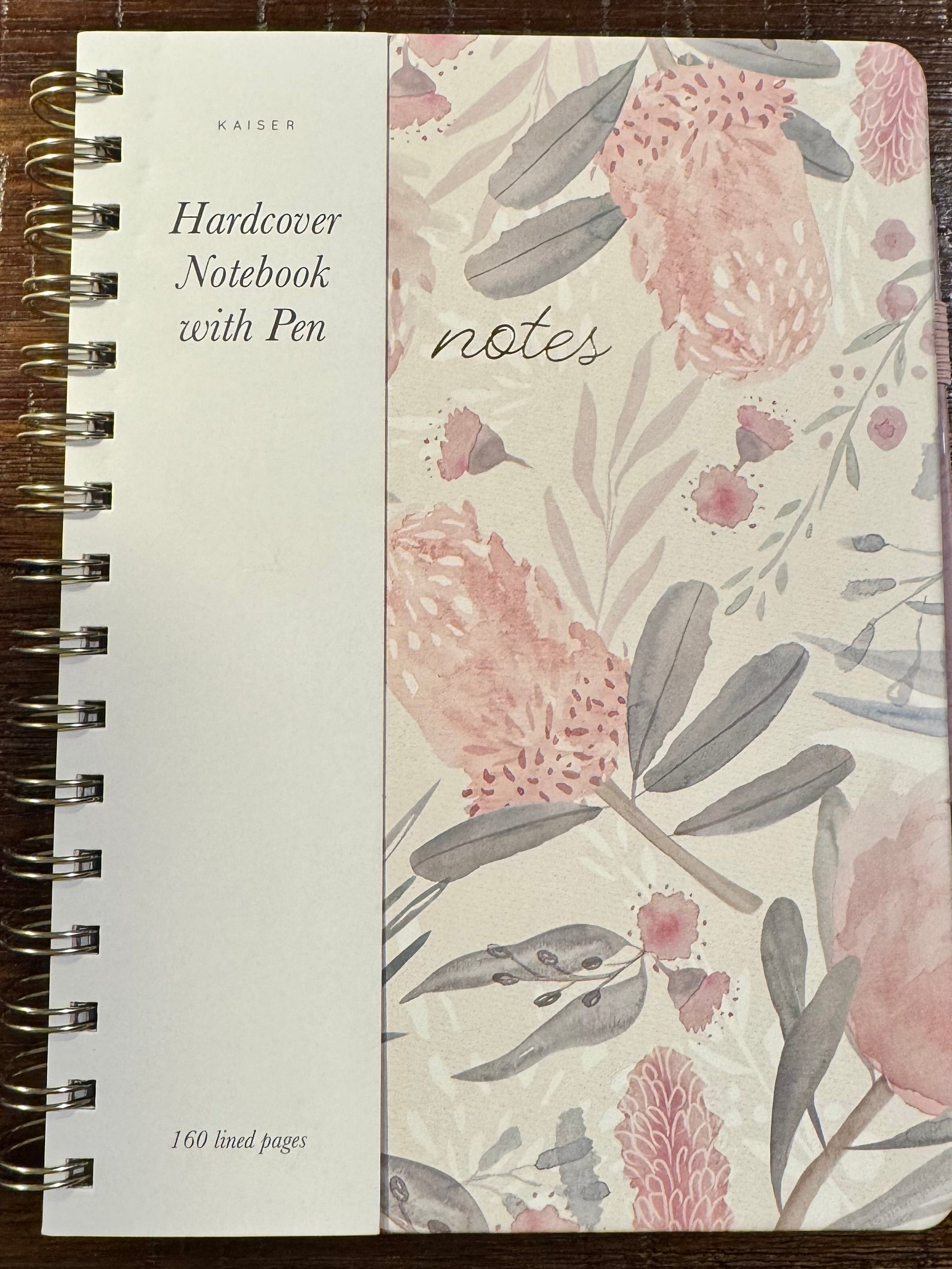 Hardcover Notebook with Pen (Floral)