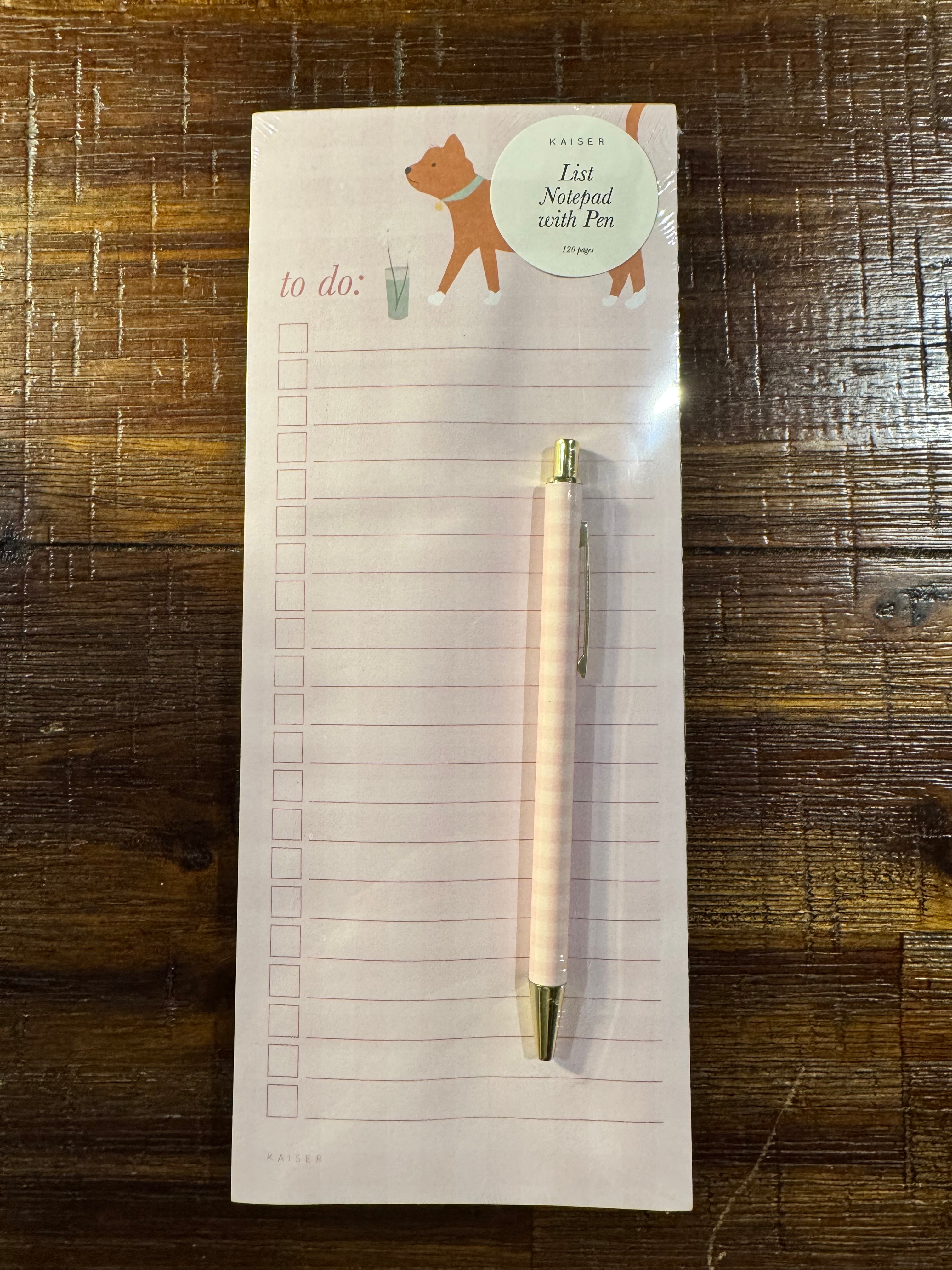 Magnetic List Notepad with Pen (Cat Design)