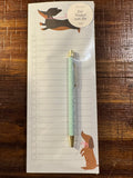 Magnetic List Notepad with Pen (Puppy Design)