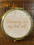 Compact Blooming into Myself Mirror (Pink)