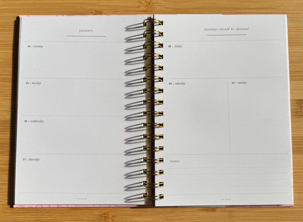 Embossed Floral 2027 Weekly Diary A5