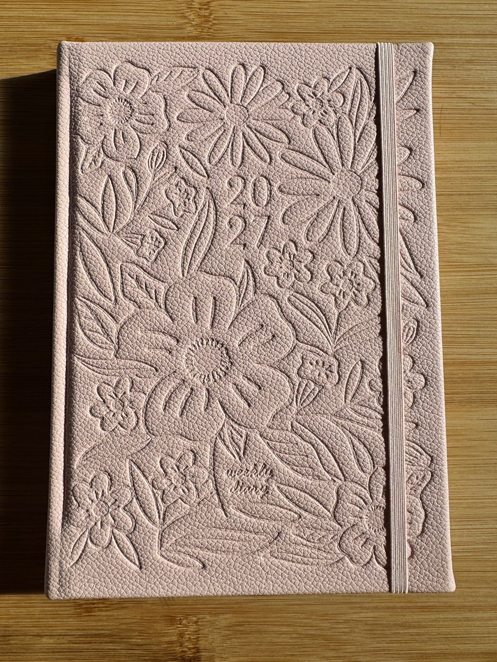 Embossed Floral 2027 Weekly Diary A5