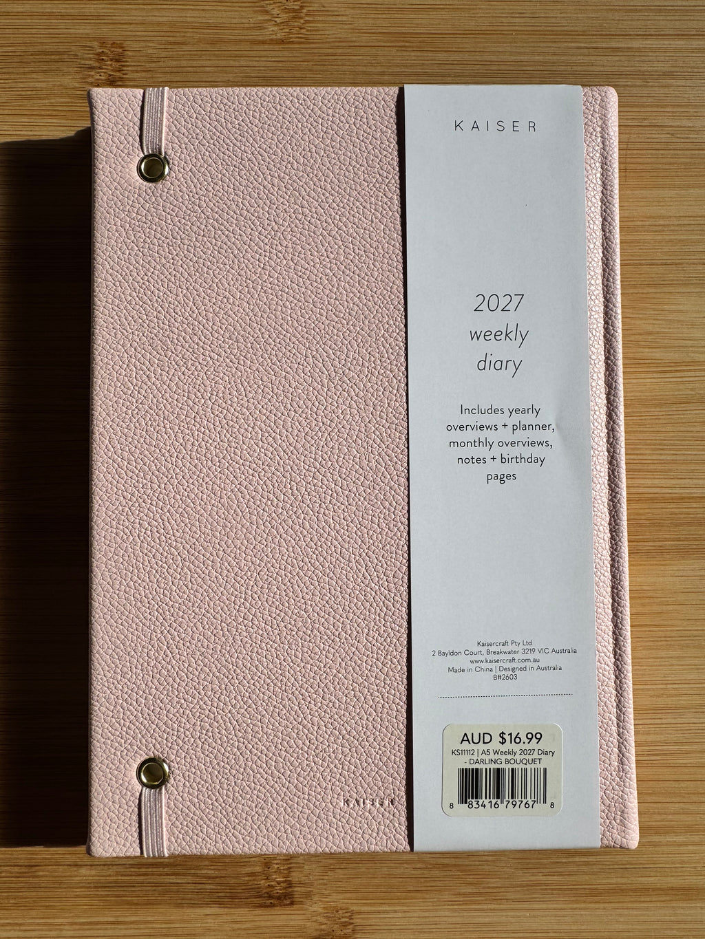 Embossed Floral 2027 Weekly Diary A5