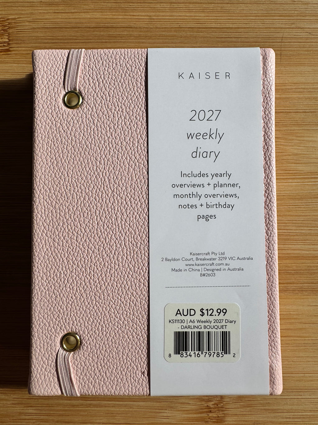 Embossed Floral 2027 Weekly Diary A6