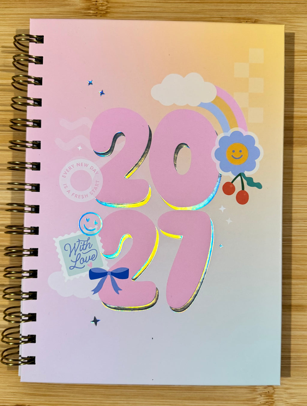 2027 A5 Spiral Weekly Diary - Pink Dreamer