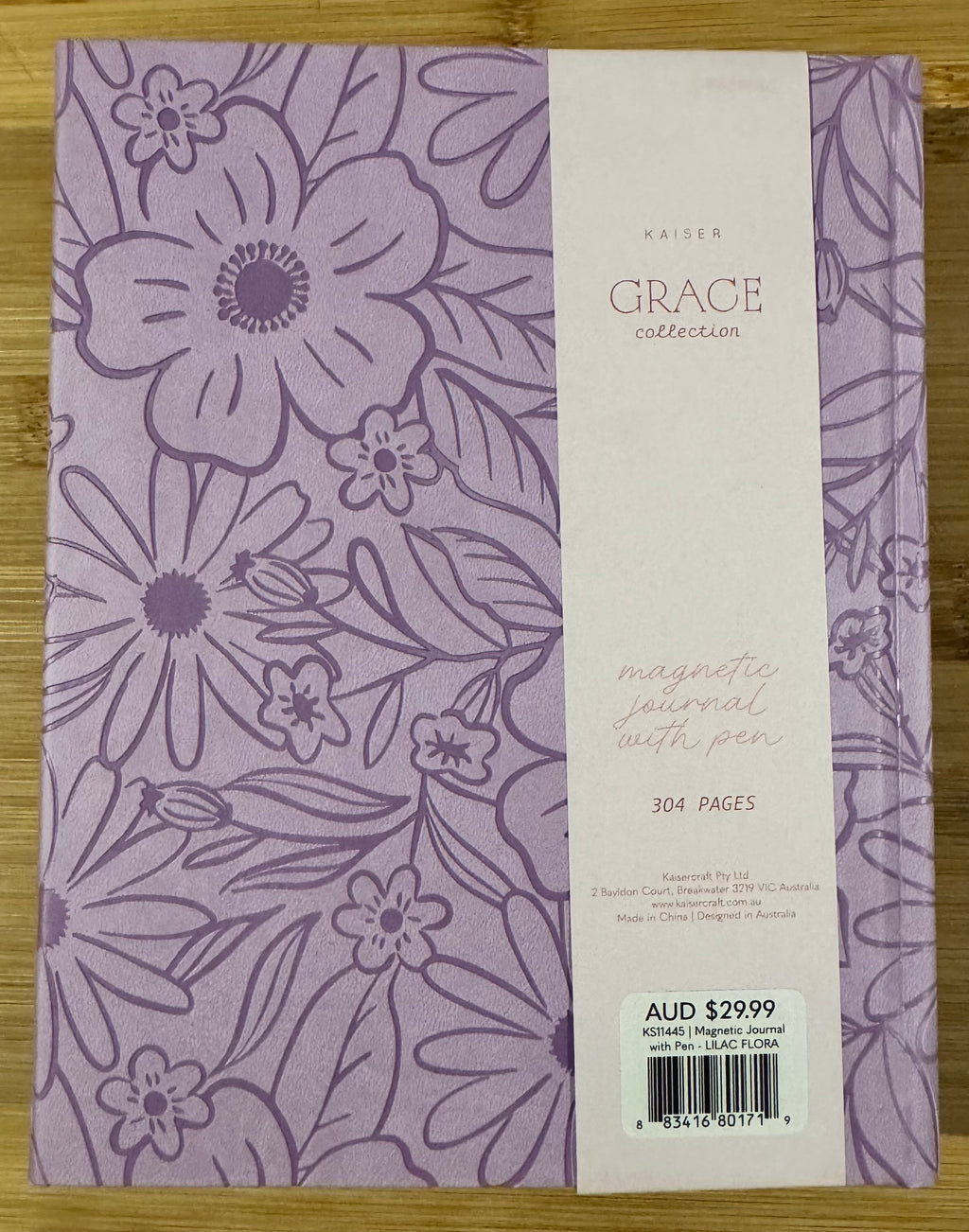 Magnetic Journal with Pen - Lilac Floral