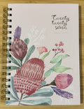 2027 Spiral Bound A5 Weekly Diary - Pink Eucalyptus