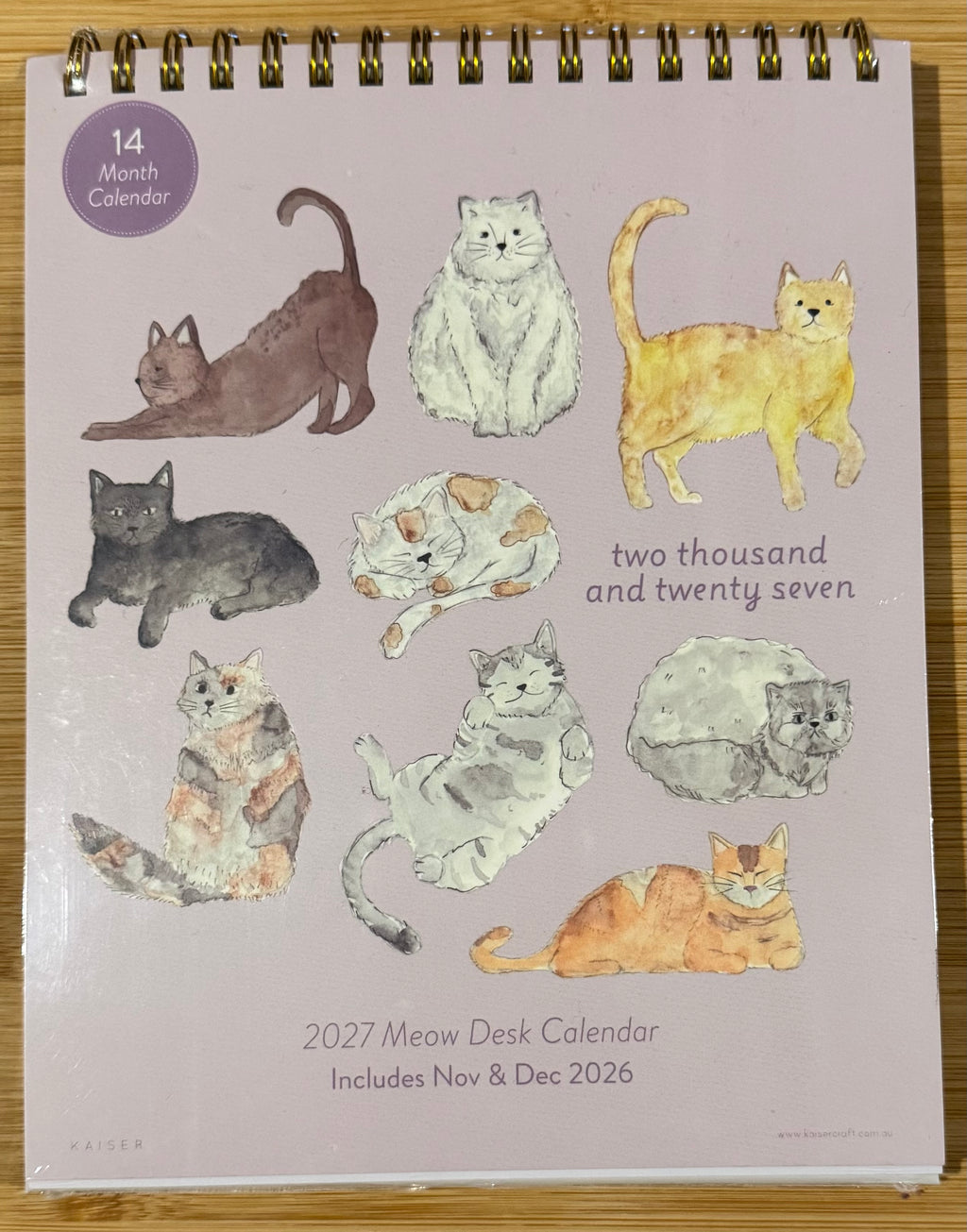 2027 Meow Desk Calendar